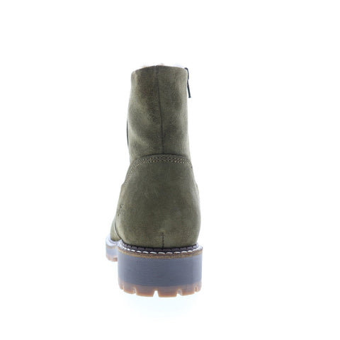 Bos. & Co. Calib Womens Green Suede Zipper Casual Dress Boots