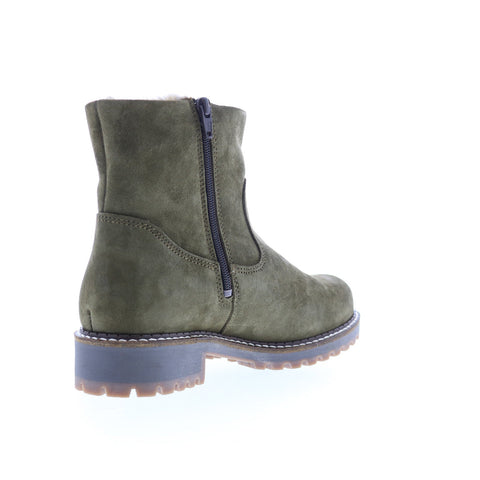 Bos. & Co. Calib Womens Green Suede Zipper Casual Dress Boots