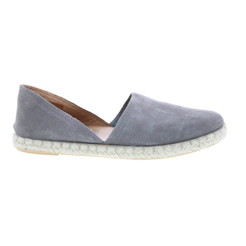 Miz Mooz Celestine Womens Gray Suede Slip On Loafer Flats Shoes