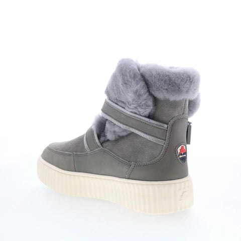 Pajar Calsey 77933 Womens Gray Suede Slip On Ankle & Booties Boots