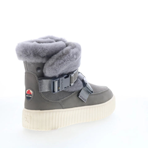 Pajar Calsey 77933 Womens Gray Suede Slip On Ankle & Booties Boots