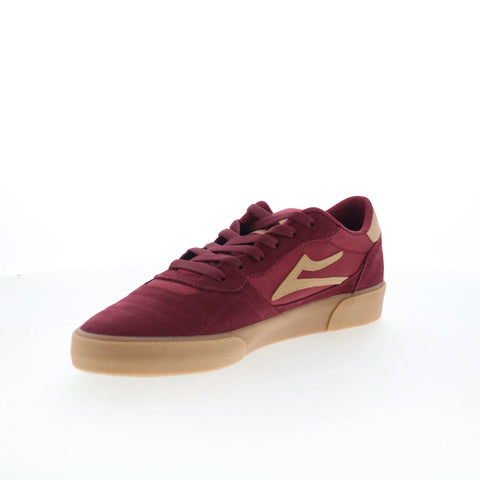 Lakai Cambridge Mens Red Suede Lace Up Skate Inspired Sneakers Shoes