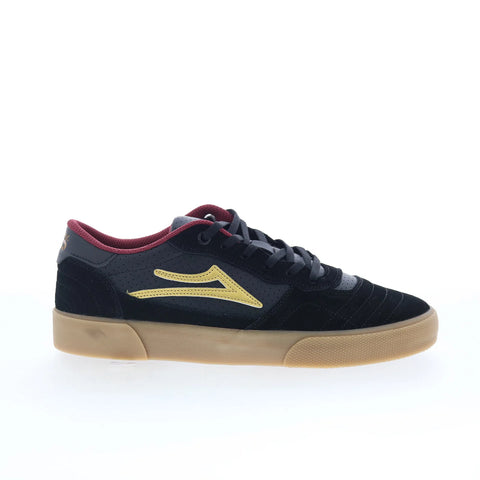 Lakai Cambridge Mens Black Suede Lace Up Skate Inspired Sneakers Shoes