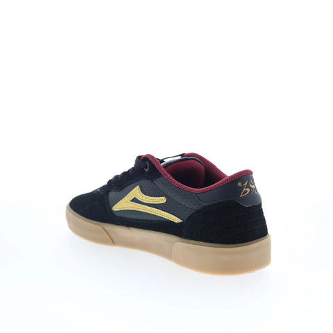 Lakai Cambridge Mens Black Suede Lace Up Skate Inspired Sneakers Shoes