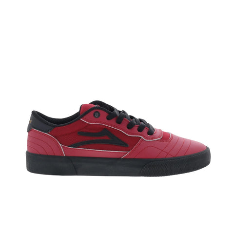 Lakai Cambridge Mens Red Leather Lace Up Skate Inspired Sneakers Shoes