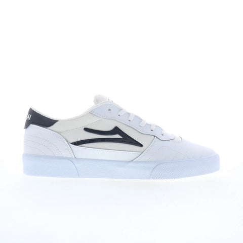 Lakai Cambridge Mens White Leather Lace Up Skate Inspired Sneakers Shoes