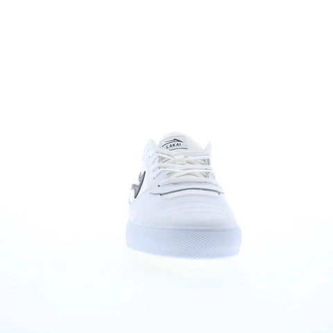 Lakai Cambridge Mens White Leather Lace Up Skate Inspired Sneakers Shoes