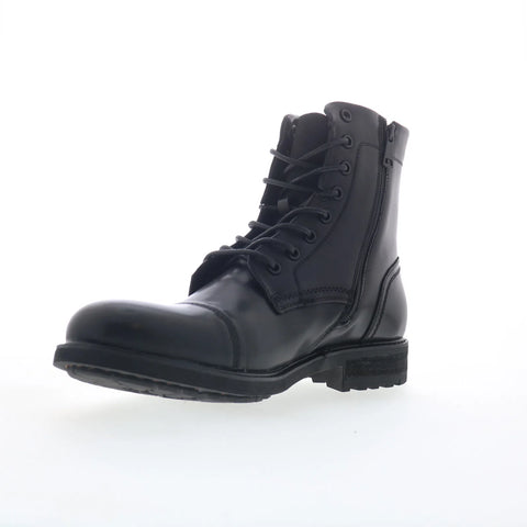 Steve Madden Camden CAMD02M1 Mens Black Leather Lace Up Casual Dress Boots