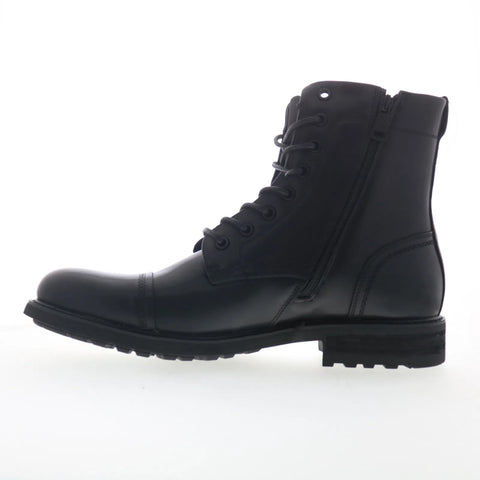 Steve Madden Camden CAMD02M1 Mens Black Leather Lace Up Casual Dress Boots