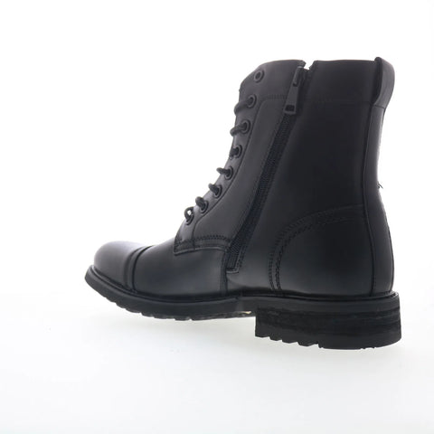Steve Madden Camden CAMD02M1 Mens Black Leather Lace Up Casual Dress Boots
