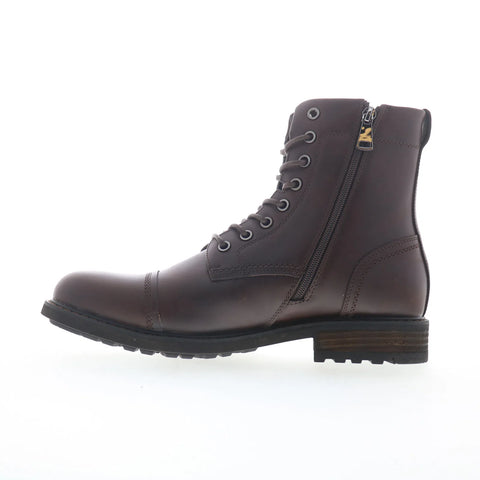 Steve Madden Camden CAMD02M1 Mens Brown Leather Lace Up Casual Dress Boots