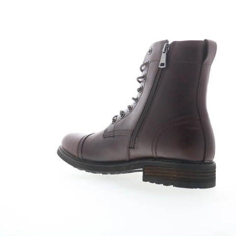 Steve Madden Camden CAMD02M1 Mens Brown Leather Lace Up Casual Dress Boots