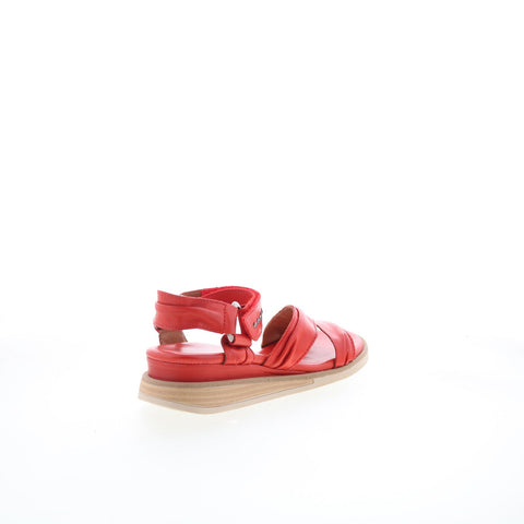 Miz Mooz Camellia Womens Red Leather Strap Strap Sandals Shoes