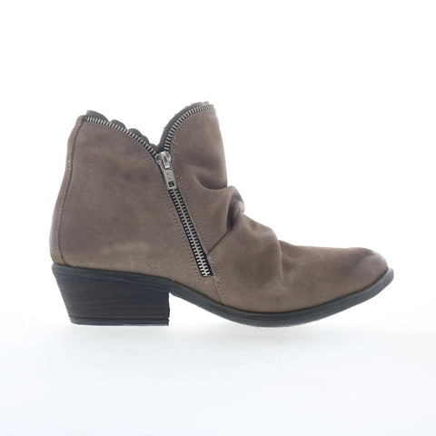 Miz Mooz Camile Womens Gray Suede Zipper Ankle & Booties Boots