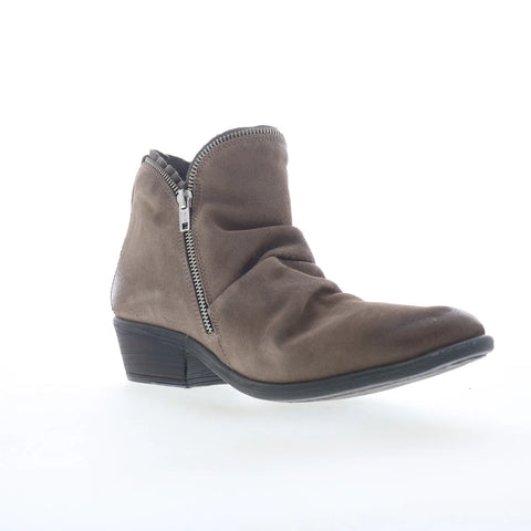 Miz Mooz Camile Womens Gray Suede Zipper Ankle & Booties Boots