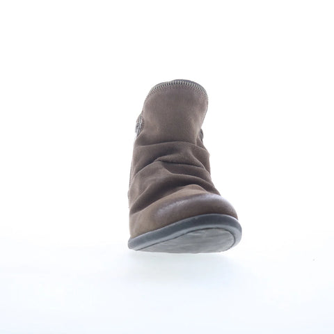 Miz Mooz Camile Womens Gray Suede Zipper Ankle & Booties Boots
