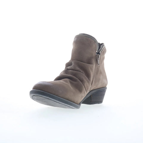 Miz Mooz Camile Womens Gray Suede Zipper Ankle & Booties Boots