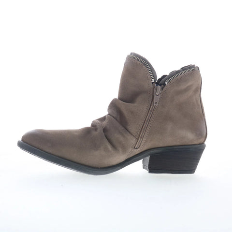 Miz Mooz Camile Womens Gray Suede Zipper Ankle & Booties Boots