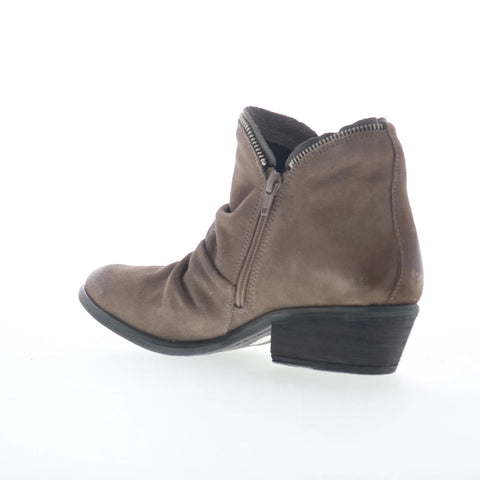Miz Mooz Camile Womens Gray Suede Zipper Ankle & Booties Boots