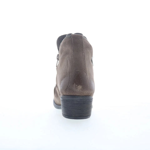 Miz Mooz Camile Womens Gray Suede Zipper Ankle & Booties Boots