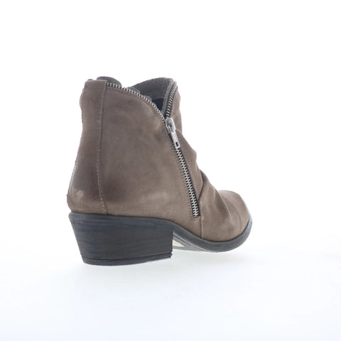 Miz Mooz Camile Womens Gray Suede Zipper Ankle & Booties Boots
