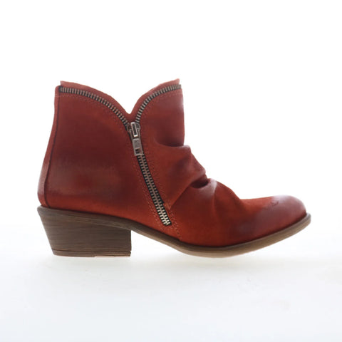 Miz Mooz Camile Womens Red Suede Zipper Ankle & Booties Boots
