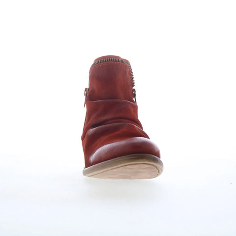 Miz Mooz Camile Womens Red Suede Zipper Ankle & Booties Boots