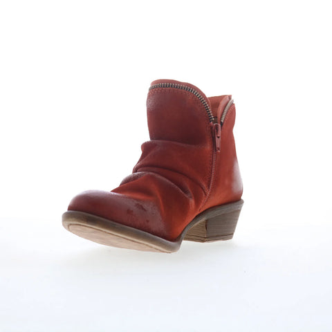 Miz Mooz Camile Womens Red Suede Zipper Ankle & Booties Boots