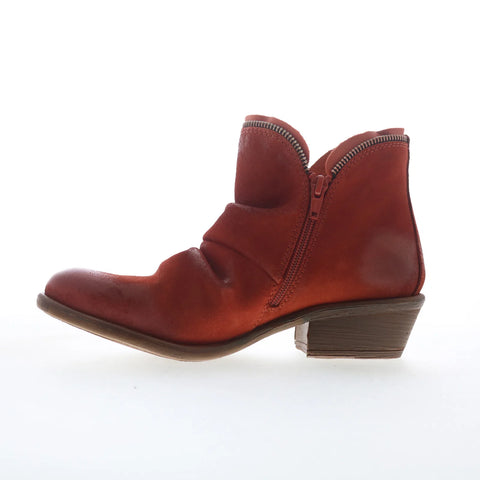 Miz Mooz Camile Womens Red Suede Zipper Ankle & Booties Boots