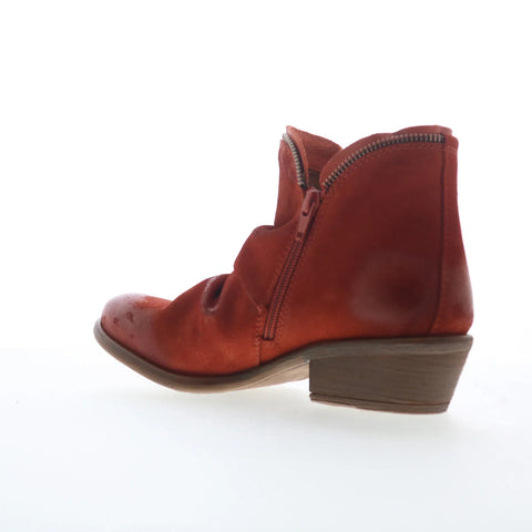 Miz Mooz Camile Womens Red Suede Zipper Ankle & Booties Boots