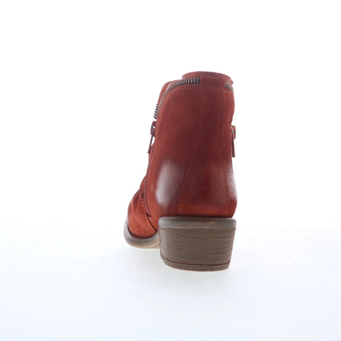 Miz Mooz Camile Womens Red Suede Zipper Ankle & Booties Boots