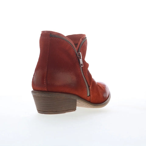 Miz Mooz Camile Womens Red Suede Zipper Ankle & Booties Boots