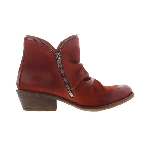 Miz Mooz Camile Womens Red Suede Zipper Ankle & Booties Boots