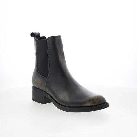 Dingo Camino DI-2216 Mens Black Leather Slip On Chelsea Boots