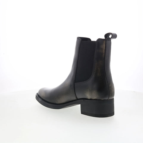 Dingo Camino DI-2216 Mens Black Leather Slip On Chelsea Boots