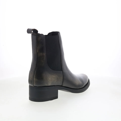 Dingo Camino DI-2216 Mens Black Leather Slip On Chelsea Boots
