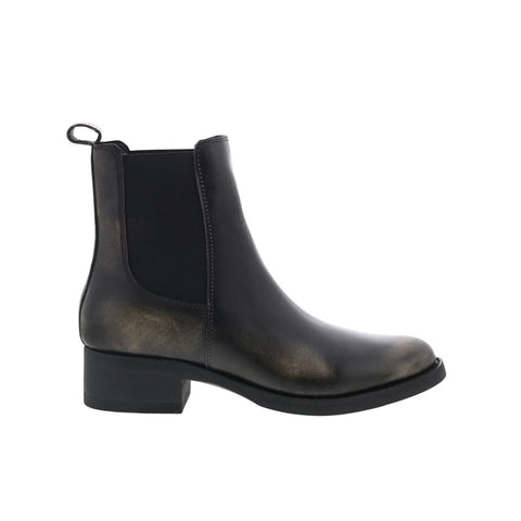Dingo Camino DI-2216 Mens Black Leather Slip On Chelsea Boots