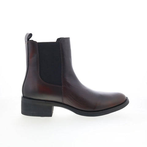 Dingo Camino DI-2216 Mens Red Leather Slip On Chelsea Boots