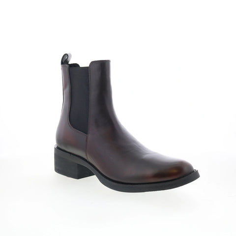 Dingo Camino DI-2216 Mens Red Leather Slip On Chelsea Boots
