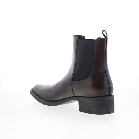 Dingo Camino DI-2216 Mens Red Leather Slip On Chelsea Boots