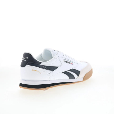 Reebok Campio XT Kids White Leather Lace Up Lifestyle Sneakers Shoes