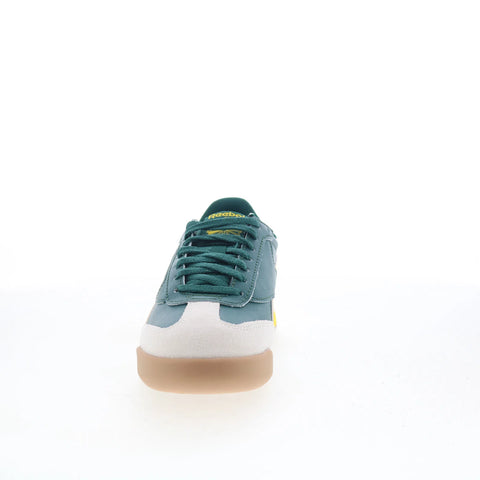 Reebok Campio XT Kids Green Leather Lace Up Lifestyle Sneakers Shoes