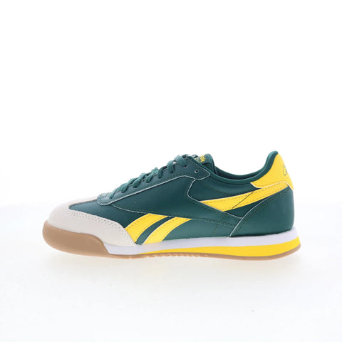Reebok Campio XT Kids Green Leather Lace Up Lifestyle Sneakers Shoes