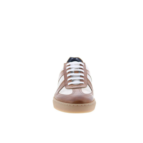 Di Bianco Carasco Mens Brown Leather Lace Up Lifestyle Sneakers Shoes