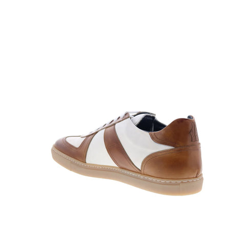 Di Bianco Carasco Mens Brown Leather Lace Up Lifestyle Sneakers Shoes