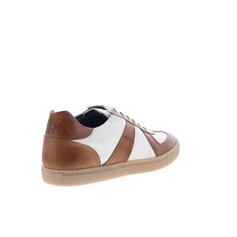 Di Bianco Carasco Mens Brown Leather Lace Up Lifestyle Sneakers Shoes