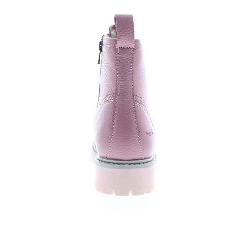 Bos. & Co. Carinas Womens Pink Leather Lace Up Casual Dress Boots