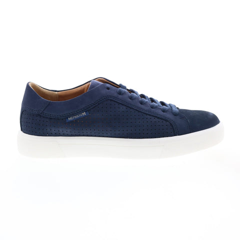 Mephisto Carl Per Mens Blue Nubuck Lace Up Lifestyle Sneakers Shoes