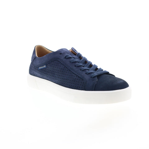 Mephisto Carl Per Mens Blue Nubuck Lace Up Lifestyle Sneakers Shoes
