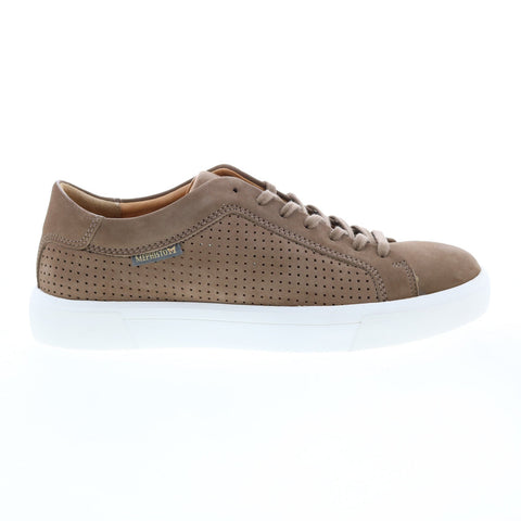Mephisto Carl Perf Mens Beige Nubuck Lace Up Lifestyle Sneakers Shoes